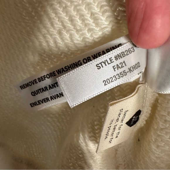 Madewell | MWL Airyterry Hoodie Sweatshirt: Stripe-Sleeve Edition Size Large - Picture 6 of 11